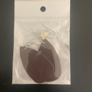 Faux leather earrings